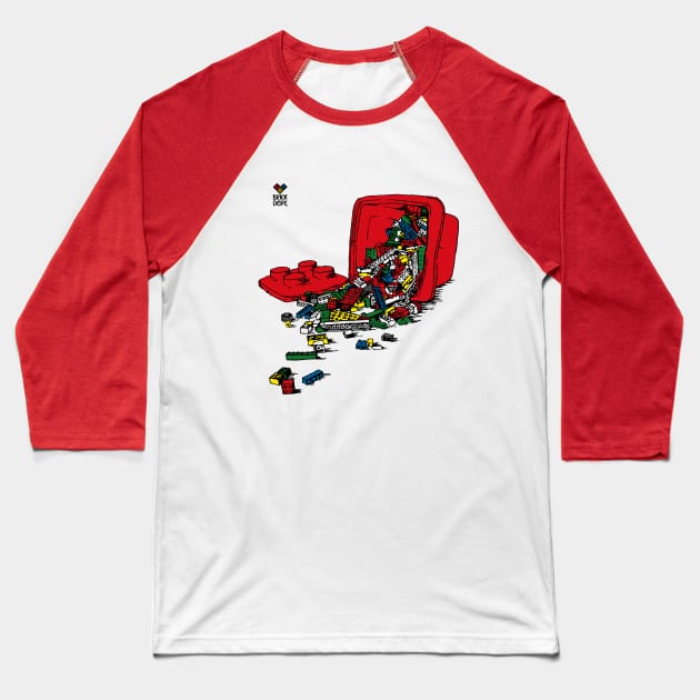 Red Bucket Baseball T-Shirt by The Brick Dept